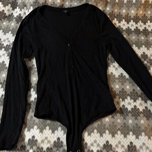 Express Fitted Black Bodysuit